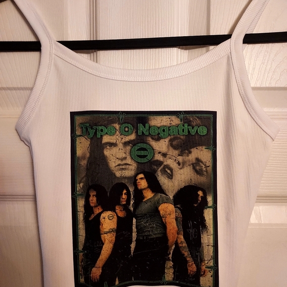 Type o negative hand cropped tank top poster type o negative crop top shirt - Picture 2 of 2